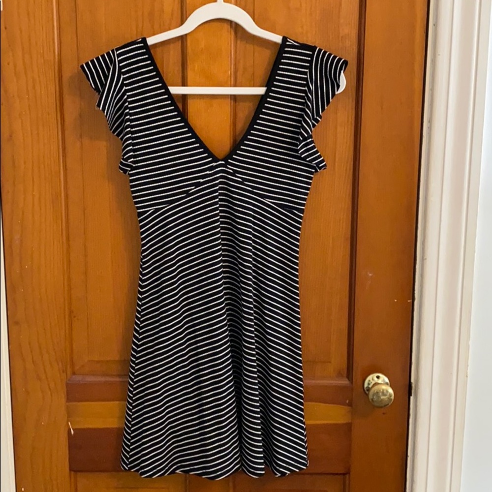 Black and White Striped Dress